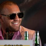 Conor McGregor speaks to the media