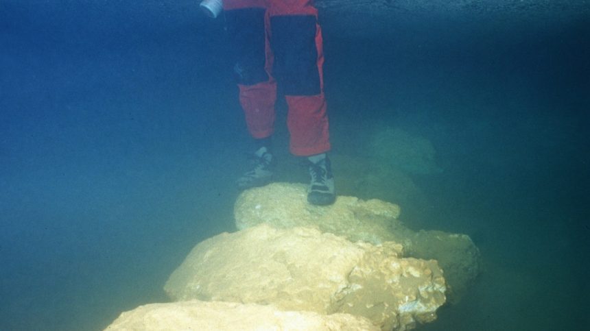 Underwater bridge in Mallorca, Spain